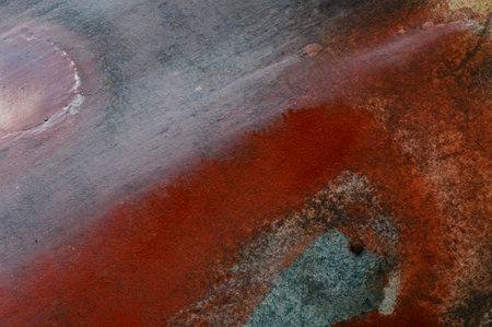 Abstract art background. Hand drawn gouache painting. Color texture.の写真素材