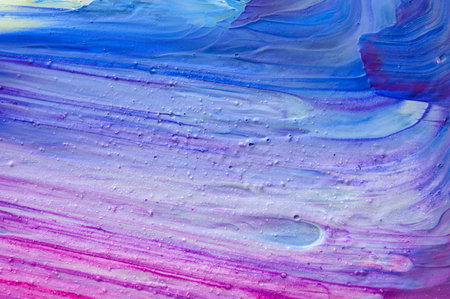 Abstract art background. Hand drawn gouache painting. Color texture.の写真素材