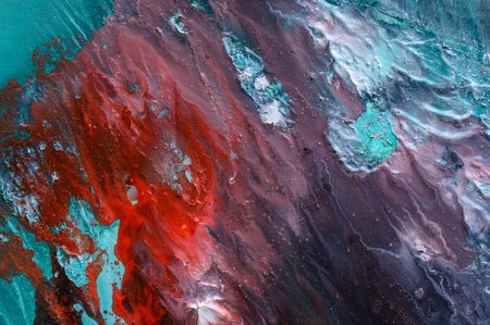 Abstract art background. Hand drawn gouache painting. Color texture.の写真素材