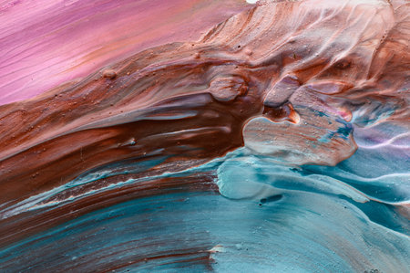 Abstract art background. Hand drawn gouache painting. Color texture.の写真素材