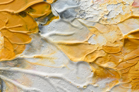 Abstract art background. Hand drawn gouache painting. Color texture.の写真素材