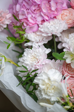 Beautiful Bouquet of Pink and White Flowersの写真素材