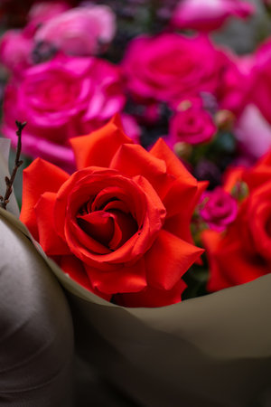 Beautiful Bouquet of rosesの写真素材