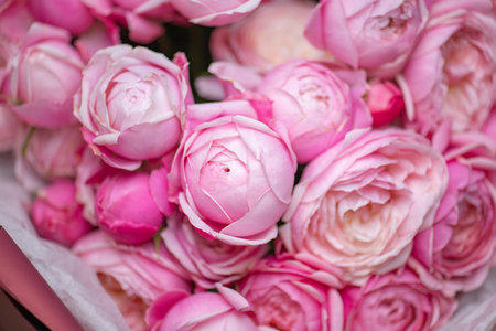 Beautiful Pink Bouquet close upの写真素材