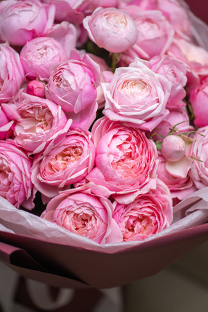 Beautiful Pink Bouquet close upの写真素材
