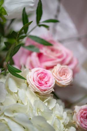 Beautiful Pink Bouquet close upの写真素材