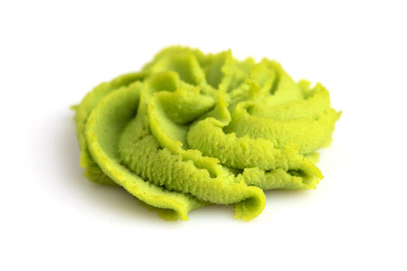 Wasabi portion on white background.の写真素材