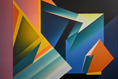 Abstract background with colorful geometric shapes. vector illustration for your design.の素材
