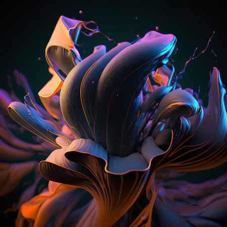 3d illustration of abstract geometric composition,digital art works. computer generated graphics.の素材
