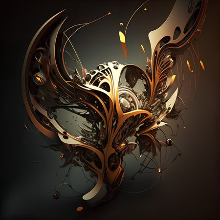 3d illustration of abstract geometric composition,digital artwork for creative graphic designの素材