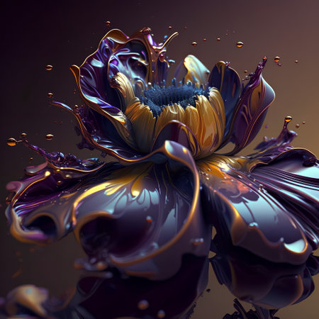 beautiful abstract flower. 3d rendering, 3d illustration.の素材