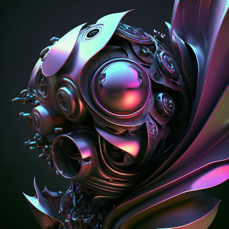 3d rendering of abstract geometric composition, digital art works. computer generated graphics.の素材