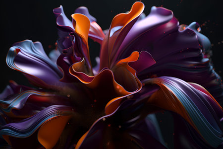 3d illustration of abstract geometric composition,digital art works. computer generated graphics.の素材