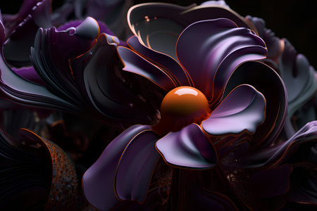 3d rendering of abstract geometric composition, digital art works. computer generated graphics.の素材