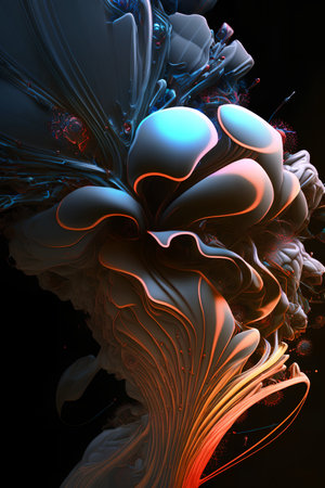 abstract fractal. Fractal art background for creative design. Decoration for wallpaper, desktop, poster, cover booklet. Print for clothes, t-shirt. creative illustration for designの素材