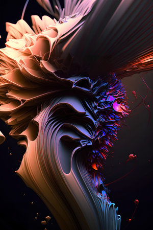 3d rendering, abstract background, futuristic shapes, computer generated imagesの素材