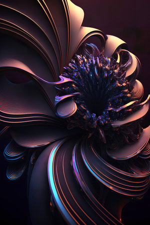 3D surreal illustration. sacred geometry. Mysterious psychedelic relaxation pattern. fractal abstract texture. Digital artwork graphic astrology magicの素材