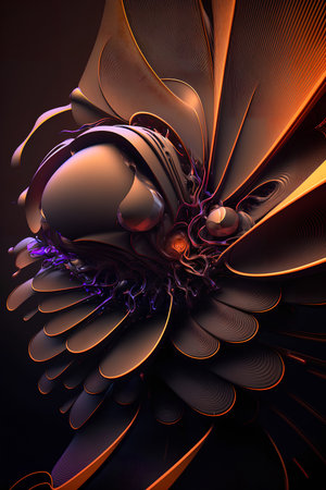 3D surreal illustration. sacred geometry. Mysterious psychedelic relaxation pattern. fractal abstract texture. Digital artwork graphic astrology magicの素材