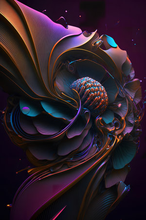 3d abstract computer generated fractal design.Fractal is never-ending pattern.Fractals are infinitely complex patterns that are self-similar across different scalesの素材