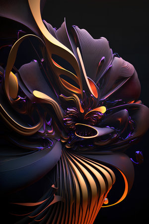 abstract fractal. Fractal art background for creative design. Decoration for wallpaper, desktop, poster, cover booklet. Print for clothes, t-shirt. creative illustration for designの素材