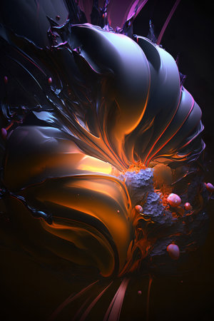 3d abstract computer generated fractal design.Fractal is never-ending pattern.Fractals are infinitely complex patterns that are self-similar across different scalesの素材