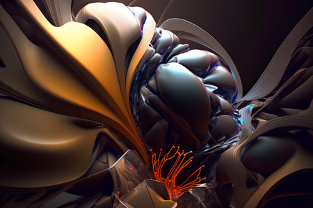 3d abstract computer generated fractal design.Fractal is never-ending pattern.Fractals are infinitely complex patterns that are self-similar across different scalesの素材