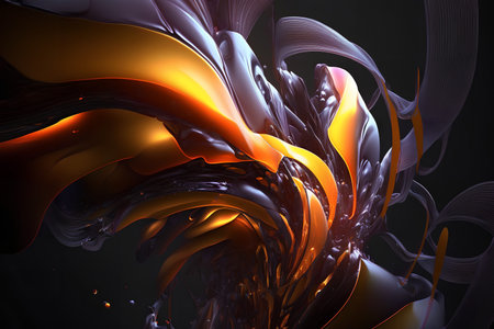 3d abstract computer generated fractal design. Fractals are infinitely complex patterns that are self-similar across different scalesの素材