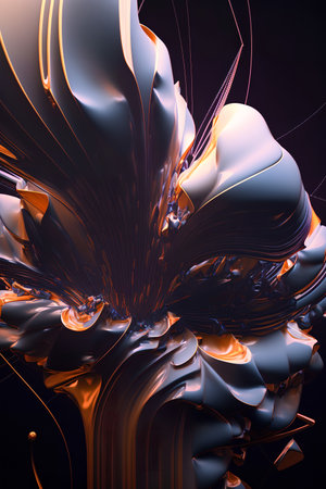 3d abstract computer generated fractal design.Fractal is never-ending pattern.Fractals are infinitely complex patterns that are self-similar across different scalesの素材