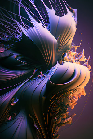 3d rendering of abstract geometric composition, digital art works. computer generated graphics.の素材