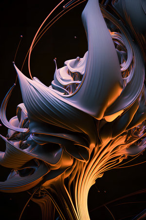 3D surreal illustration. sacred geometry. Mysterious psychedelic relaxation pattern. fractal abstract texture. Digital artwork graphic astrology magicの素材