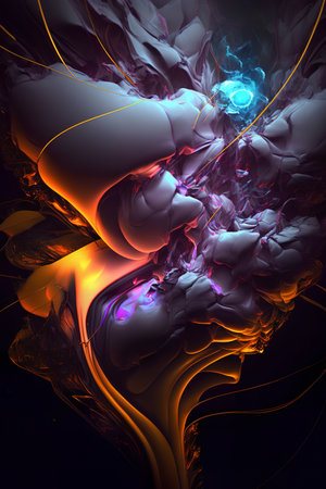 abstract fractal. Fractal art background for creative design. Decoration for wallpaper, desktop, poster, cover booklet. Print for clothes, t-shirt. creative illustration for designの素材