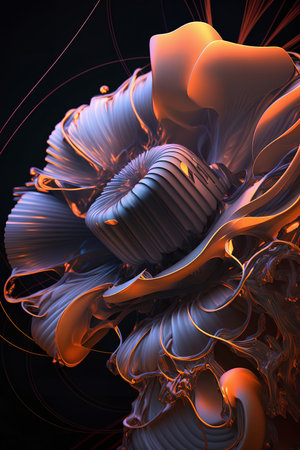 abstract fractal. Fractal art background for creative design. Decoration for wallpaper, desktop, poster, cover booklet. Print for clothes, t-shirt. creative illustration for designの素材