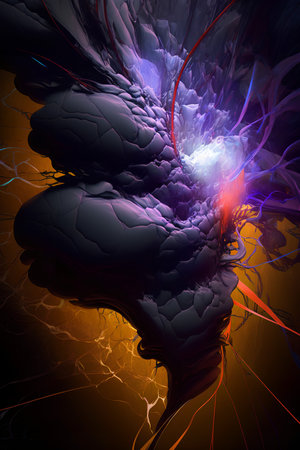 3D surreal illustration. sacred geometry. Mysterious psychedelic relaxation pattern. fractal abstract texture. Digital artwork graphic astrology magicの素材