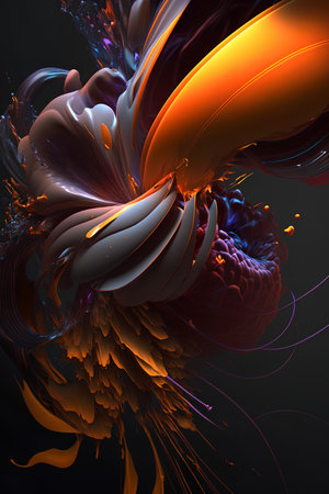 3D surreal illustration. sacred geometry. Mysterious psychedelic relaxation pattern. fractal abstract texture. Digital artwork graphic astrology magicの素材