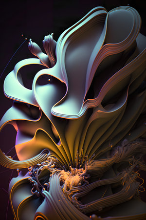 3d illustration of abstract geometric composition,digital art works. computer generated graphics.の素材