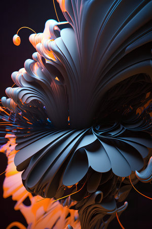 3d abstract computer generated fractal design.Fractal is never-ending pattern.Fractals are infinitely complex patterns that are self-similar across different scalesの素材