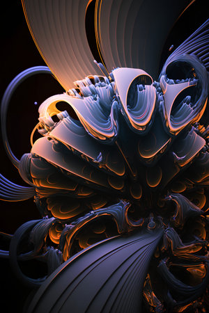 abstract fractal. Fractal art background for creative design. Decoration for wallpaper, desktop, poster, cover booklet. Print for clothes, t-shirt. creative illustration for designの素材