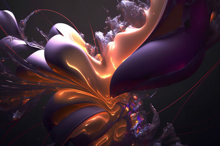 abstract fractal. Fractal art background for creative design. Decoration for wallpaper, desktop, poster, cover booklet. Print for clothes, t-shirt. creative illustration for designの素材