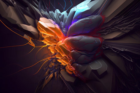 3d abstract computer generated fractal design.Fractal is never-ending pattern.Fractals are infinitely complex patterns that are self-similar across different scalesの素材