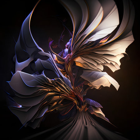 abstract fractal background a computer-generated 2D illustration, textureの素材
