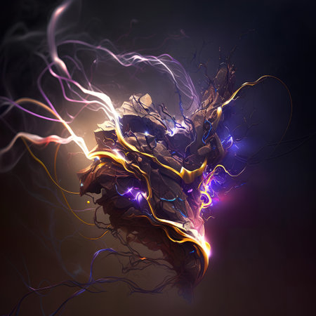 Abstract fractal background, computer-generated image. digital art.の素材