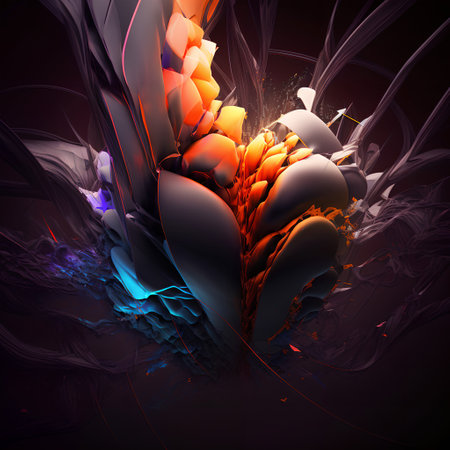 abstract fractal background. Design element for brochure, advertisements, presentation, web and other graphic designer works. digital collage.の素材