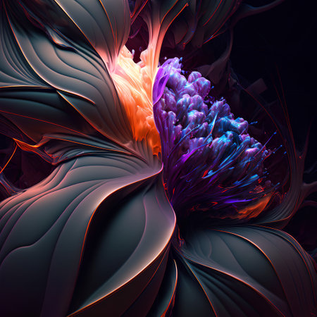 abstract fractal. Fractal art background for creative design. Decoration for wallpaper, desktop, poster, cover booklet. Print for clothes, t-shirt. creative illustration for designの素材