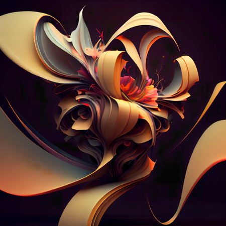 3d illustration of abstract geometric composition,digital artwork for creative graphic designの素材