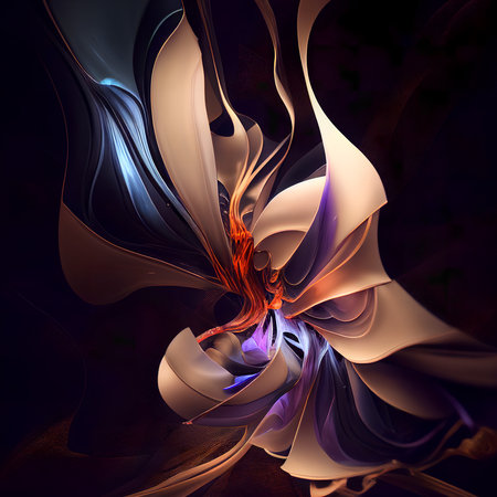 abstract fractal. Fractal art background for creative design. Decoration for wallpaper, desktop, poster, cover booklet. Print for clothes, t-shirt. creative illustration for designの素材