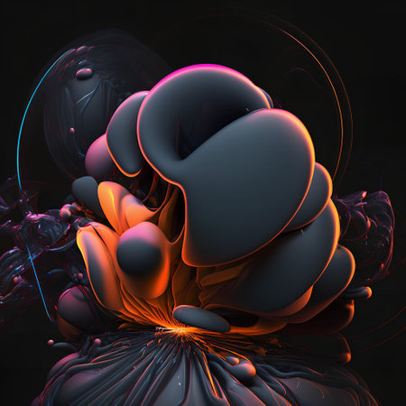 3d illustration of abstract geometric composition,digital artwork for creative graphic designの素材