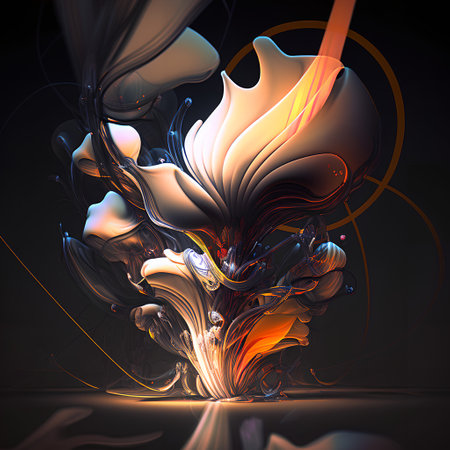 3d illustration of abstract geometric composition,digital artwork for creative graphic designの素材