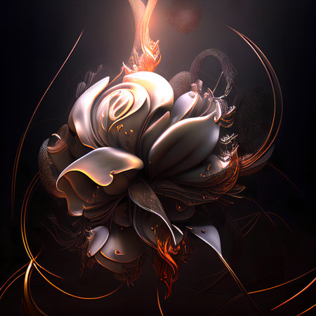 3D illustration of abstract geometric composition,digital artwork for creative graphic designの素材