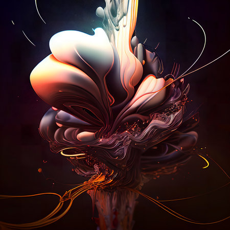 3d illustration of abstract geometric composition,digital artwork for creative graphic designの素材
