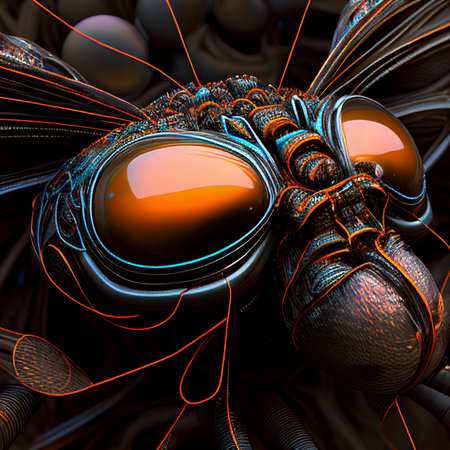 3D rendering of abstract technology digital hi tech concept with waves and linesの素材